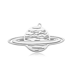 Нержавеющая Сталь Цвет Не тускнеющие 201 подвески из нержавеющей стали, лазерная резка, планета, цвет нержавеющей стали, 22x43x1 мм, отверстие : 1.6 мм