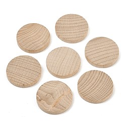 Светло-коричневый Листы буковой древесины, незаконченная древесина, плоско-круглые, загар, 30x4.5 мм