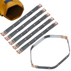 Light Gold Железный кошелек с внутренней гибкой рамой, прямоугольные, золотой свет, 247x15x8.5 мм