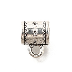 Античное Серебро Поручни из сплава в тибетском стиле, без кадмия и без свинца, античное серебро, 10x8x6.5 мм, отверстие : 2 мм, внутренний диаметр: 4.5 мм, Около 1215 шт / 1000 г