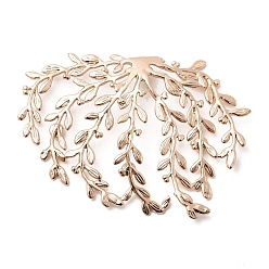 Light Gold Латунные настройки для размещения кабошонов, ветка с простыми поддонами для изготовления ювелирных изделий, золотой свет, 39.5x52.5x1.5 мм