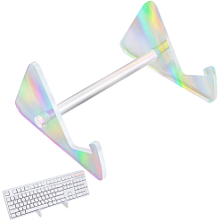 Colorful 1-Tier Acrylic Keyboard Display Stands with Platinum Plated Iron Supports, Colorful, 13.5x16x8.5cm