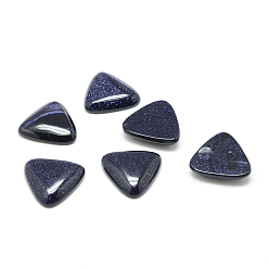 Синий Драгоценный Камень Синтетические голубые голдстоуновские кабошоны, треугольные, 9.5~10x10x5.5 мм