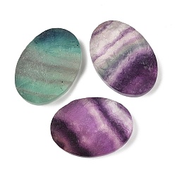 Флюорит Природные флюоритовые кабошоны, овальные, 35~35.5x25~25.5x8.5~10.5 мм