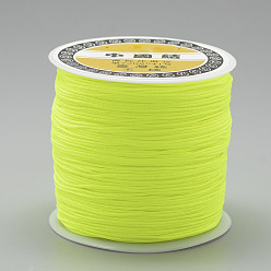 Green Yellow Nylon Thread, Chinese Knotting Cord, Green Yellow, 0.4mm, about 174.98 Yards(160m)/Roll