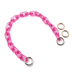 Орхидея 1поликарбонатные прозрачные акриловые ремни для сумок с цепочкой и кабелем, и 2пружинные кольца из цинкового сплава, аксессуары для ручек сумок, сиреневые, 59~60 см