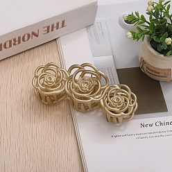 Темный Хаки Заколки-когти из смолы с цветком, Темный хаки, 110 мм