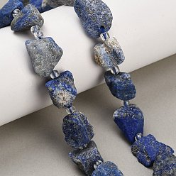 Lapis Lazuli Natural Lapis Lazuli Beads, Rough, Nuggets, 13~23x12~16x6~13mm, Hole: 1mm, about 11~13pcs/strand, 7.44''(18.9cm)~7.99''(20.3cm)