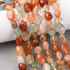 Натуральный Агат Природный агат бисер нитей, самородки, упавший камень, 6~9.5x5~7x4~5 мм, отверстие : 0.8 мм, около 59 шт / нитка, 15.35''~15.55'' (39~39.5 см)