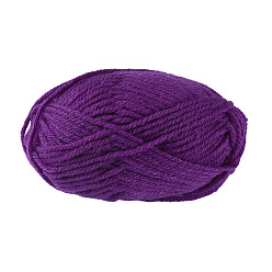 Indigo 25G Acrylic Fiber Yarns, for Knitting & Crochet, Round, Indigo, 2mm