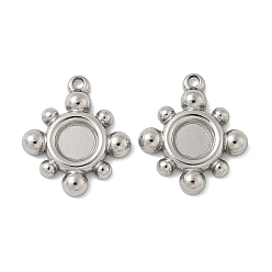 Нержавеющая Сталь Цвет 304 прелести нержавеющей стали, плоско-круглые, цвет нержавеющей стали, 13x11.5x2 мм, отверстие : 1 мм