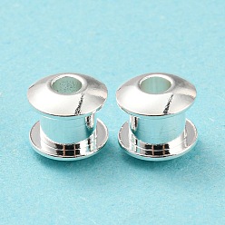 Серебро 201 из нержавеющей стали бусы, колонка, серебряные, 7x6.5 мм, отверстие : 2.3 мм