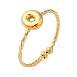 Letter O 304 открытые манжеты из нержавеющей стали, украшения для женщин, реальный 18 k позолоченный, Письмо O, внутренний диаметр: 19 мм, Письмо: 7x7 мм