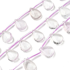 Аметист Природный аметист нитей бисера, слеза, Топ пробуренной, 13.5x10x4 мм, отверстие : 1.2 мм, около 24 шт / нитка, 15.47'' (39.3 см)