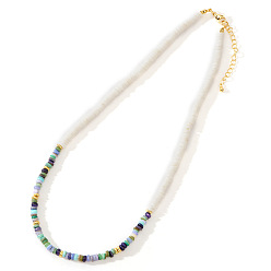 Разноцветный Ожерелье из радужных ракушек, универсальное украшение на ключицу, красочный