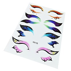 Farbig Körperkunst Tattoos, temporäre Tattoos Papier Aufkleber, Schmetterling, Farbig, 21x15 cm