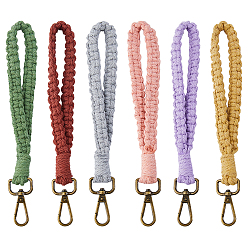 (52) Непрозрачная лаванда 6шт. хлопковая подвеска-украшение, с поворотными застежками сплава, разноцветные, 218 мм