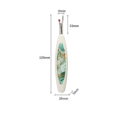 Бирюза Пластиковый вспарыватель швов с цветочным узором, удобные вспарыватели стежков для шитья, инструменты для удаления нитей, бирюзовые, 125x25x7 мм