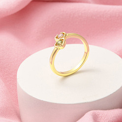 Золотой Открытые манжеты из латуни с микропаве и цирконием для женщин, сердце, золотые, 8.5 мм, внутренний диаметр: 17.5 мм