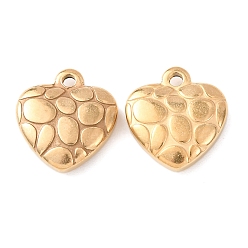 Настоящее золото 18K 304 подвески из нержавеющей стали, ионное покрытие (ip), сердце, реальный 18 k позолоченный, 15x15x3.5 мм, отверстие : 1.8 мм