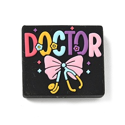 Bowknot Силиконовые бусины, фокусные бусы, красочный, бантом, 26x29.5x8 мм, отверстие : 2.2 мм