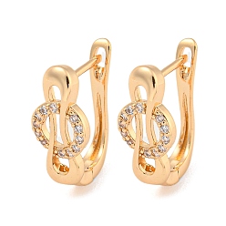 Light Gold Латунные серьги-кольца из прозрачного кубического циркония, кольцо, золотой свет, 18.5x8 мм
