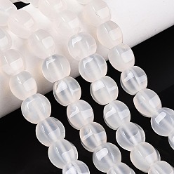 Белый Природный агат бисер нитей, фонарь, белые, 9~10x10~11x10~11 мм, отверстие : 0.7~0.8 мм, около 38 шт / нитка, 14.17~14.37'' (36~36.5 см)