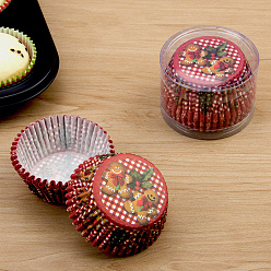 Gingerbread Man Бумажные стаканчики для выпечки, рифленая формочка для кексов, Новогодняя тема, аксессуары для выпечки, колонка, пряничный человечек, 75x35 мм, о 100 шт / комплект