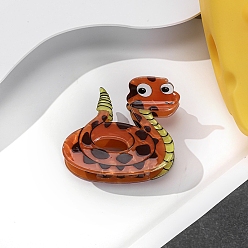 Перу Заколки для волос в форме когтей из ацетата целлюлозы, аксессуары для волос для женщин и девочек, змея, Перу, 70x63 мм