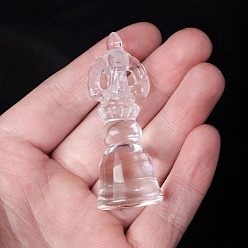 Хрусталь Резные фигурки ваджры из натурального кварцевого кристалла для украшения домашнего рабочего стола, 55~70 мм