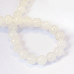 White Jade Natural White Jade Round Bead Strands, 4~4.5mm, Hole: 1mm, about 96pcs/strand, 15.5 inch