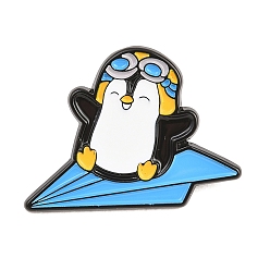 Human Эмалевые значки в виде пингвинов из сплава, черные застежки для значков на лацканах для рюкзаков и одежды, белые, пилот, 23x30 мм