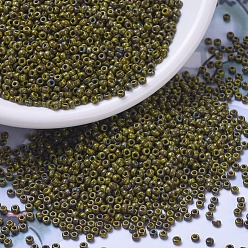 (RR4519) Непрозрачный Темно-желтый Пикассо Миюки круглые бусины рокайль, японский бисер, 11/0, (rr 4519) непрозрачный темно-желтый Пикассо, 11/0, 2x1.3 мм, Отверстие : 0.8 мм , около 5500 шт / 50 г