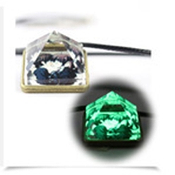 Полуночно-синий Квадратное колье из светящегося в темноте колье из сплава с кожаными шнурками, темно-синий, 15.75~23.62 дюйм (40~60 см)