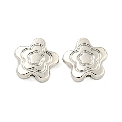 Platinum CCB Plastic Beads, Flower, Platinum, 11.5x3mm, Hole: 1.4mm