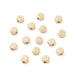 Real 14K Gold Plated Rack Plating Alloy Beads, Long-Lasting Plated, Cadmium Free & Lead Free, Flat Round, Real 14K Gold Plated, 4.5x2mm, Hole: 0.8mm