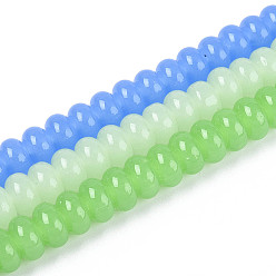 (52) Непрозрачная лаванда Стеклянные бусины, имитация нефрита , рондель, разноцветные, 6~6.5x3 мм, отверстие : 1 мм, около 103~118 шт / нитка, 14.57~14.96'' (37~38 см)