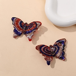 FireBrick Handmade Lampwork Pendants, Butterfly, FireBrick, 38x60mm