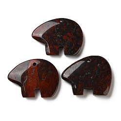 Брекчированных Джаспер Натуральные брекчиерованные яшмы большие подвески, амулеты в виде медведя зуни, 36~38x47~50x7.5~9 мм, отверстие : 3 мм