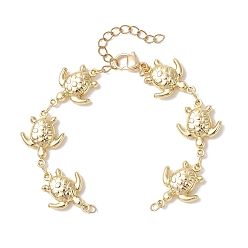 Золотой Океан 304 изготовление браслета из нержавеющей стали с цепочкой в виде черепахи, с 304 из нержавеющей стали Lobster Claw застежками, золотые, 5.91 дюйм (15 см)