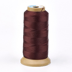 Coconut Brown Polyester Thread, for Custom Woven Jewelry Making, Coconut Brown, 0.7mm, about 310m/roll