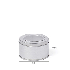 Серебро Подарочные коробки из жести с прозрачной крышкой, ящик для хранения колонок, серебряные, 6.5x4 см