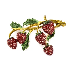 Клубника Эмалевые булавки, броши из сплава для одежды рюкзака, клубника, 37x55 мм