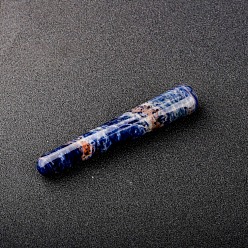 Содалитовое Массажные палочки из натурального содалита, массажные инструменты, гуа-ша соскабливающая палочка, конус, 100~110x20 мм