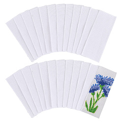 Белый 24 шт. хлопковые закладки для вышивания крестиком, прямоугольные, белые, 190x70x1 мм