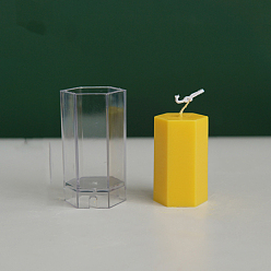 Прозрачный Пластиковые формы для свечей для ароматерапии своими руками, для изготовления ароматических свечей, шестиугольник, прозрачные, 5.3x9.2 см