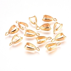 Золотой Класс латунный залог щепотки льда для изготовления кулона, без кадмия, без никеля и без свинца, золотые, 14x7x5 мм, отверстия: 2 мм, штифты: 1 мм