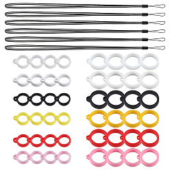 (52) Непрозрачная лаванда 6 регулируемый ремешок на шею из полиэстера, для ручки, телефон, держатель значка, с силиконовой подвеской в стиле 12, разноцветные