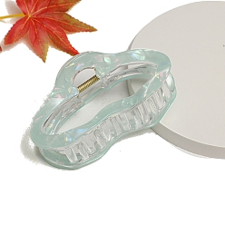 Средний Аквамарин Заколки для волос с когтями из ацетата целлюлозы (смола), облако, средний аквамарин, 75x41 мм