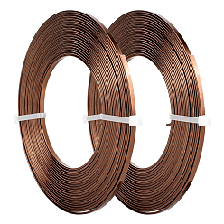 Сиена Алюминиевая проволока, плоский, цвет охры, 3x1 мм, около 16.4 футов (5 м) / рулон